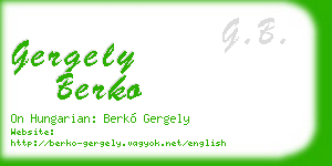 gergely berko business card
